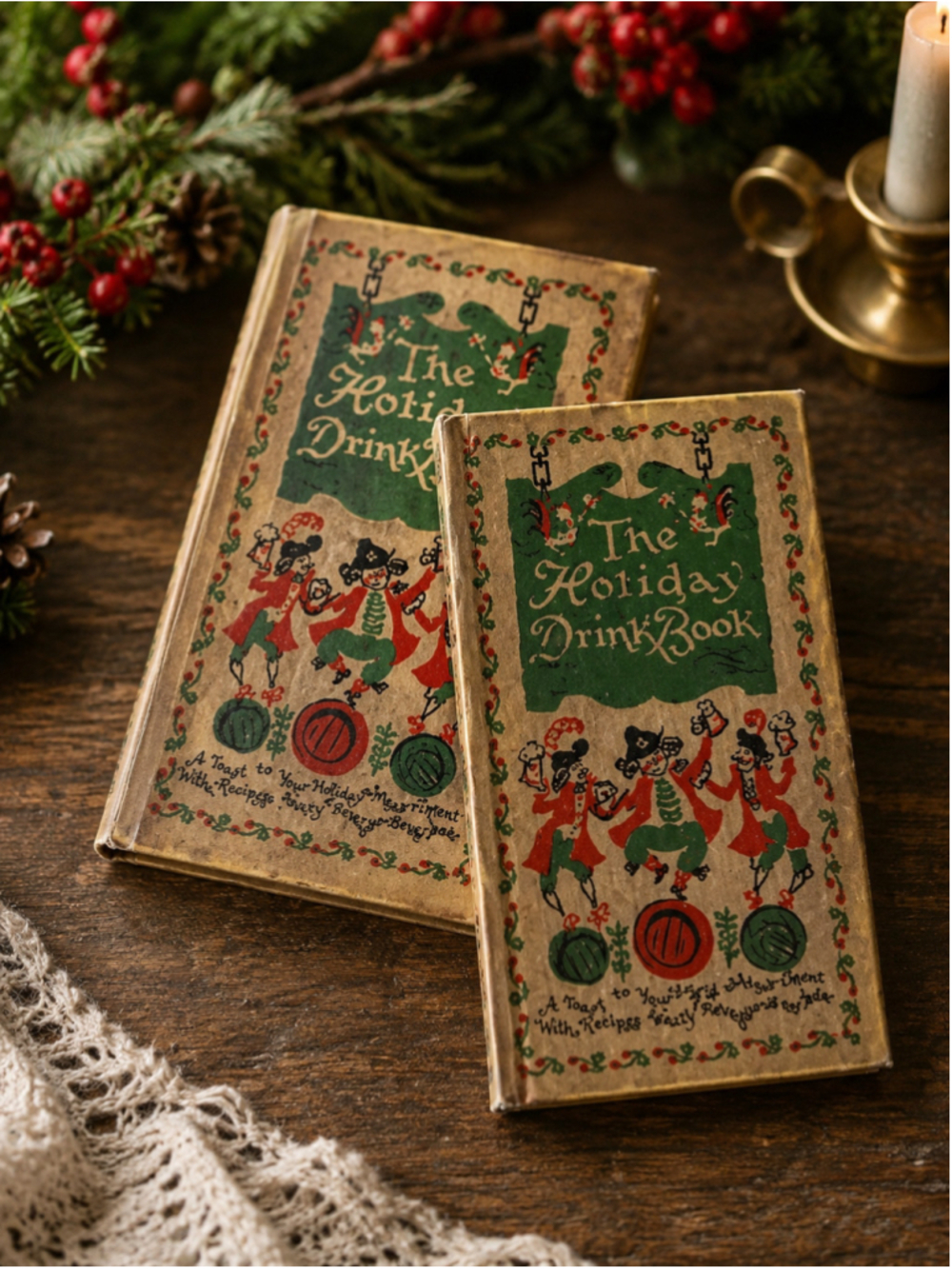 Vintage 1951 The Holiday Drink Book Peter Pauper Press w/ Original Box
